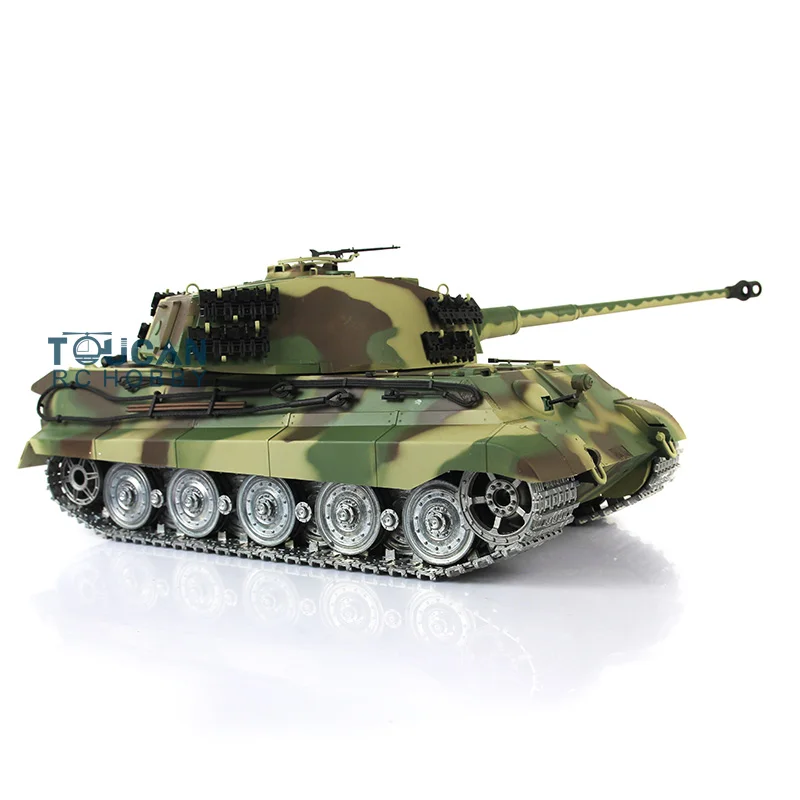 1/16 Professional Ver HENG LONG 7.0 Customized King Tiger RC Tank 3888A Metal Wheels Barrel Recoil Toucan Vehicle TH17529-SMT8 5