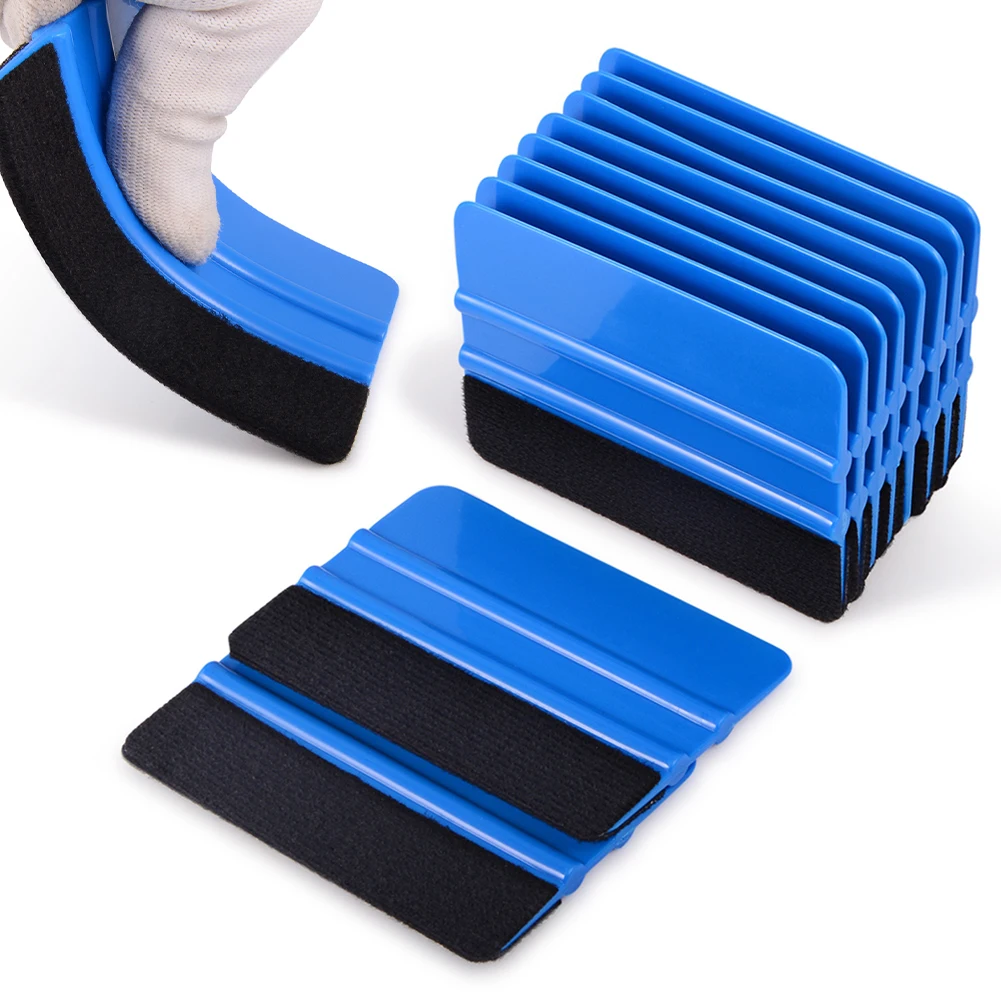 Car Vinyl Wrap Scraper Felt Edge Film Packaging Squeegee 10Pcs Car Styling Tinting Tool Window Glass Cleaning Accessories car wrapping tools,vinyl squeegee,window tinting squeegee,automotive film tools,scraper tool kit