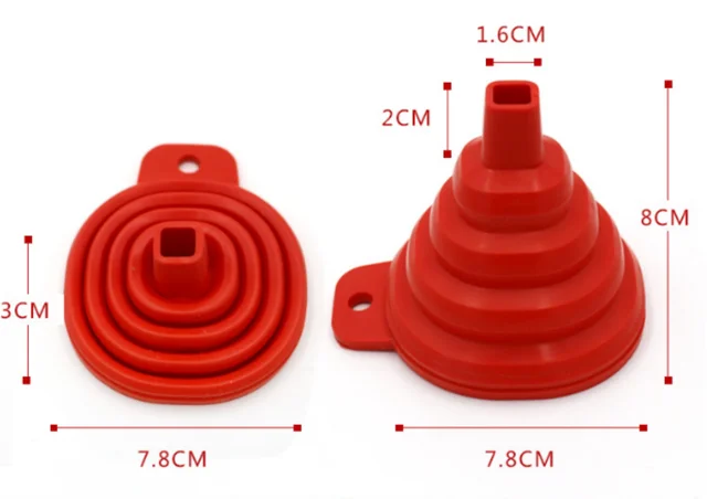 실리콘 사각 깔때기 개폐식 오일 누출 가정용 와인 깔때기
