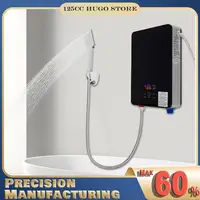 Chauffe-eau électrique instantané 6500W et ensemble de douchette à main, chauffe-eau mural sans réservoir 1