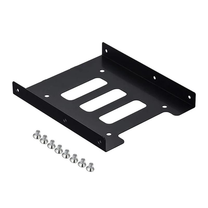 Support d'adaptateur SSD/HDD en métal de 2,5 à 3,5 pouces avec SATA pour boîtier PC et utilisation Mobile-Kit de montage de disque dur Portable