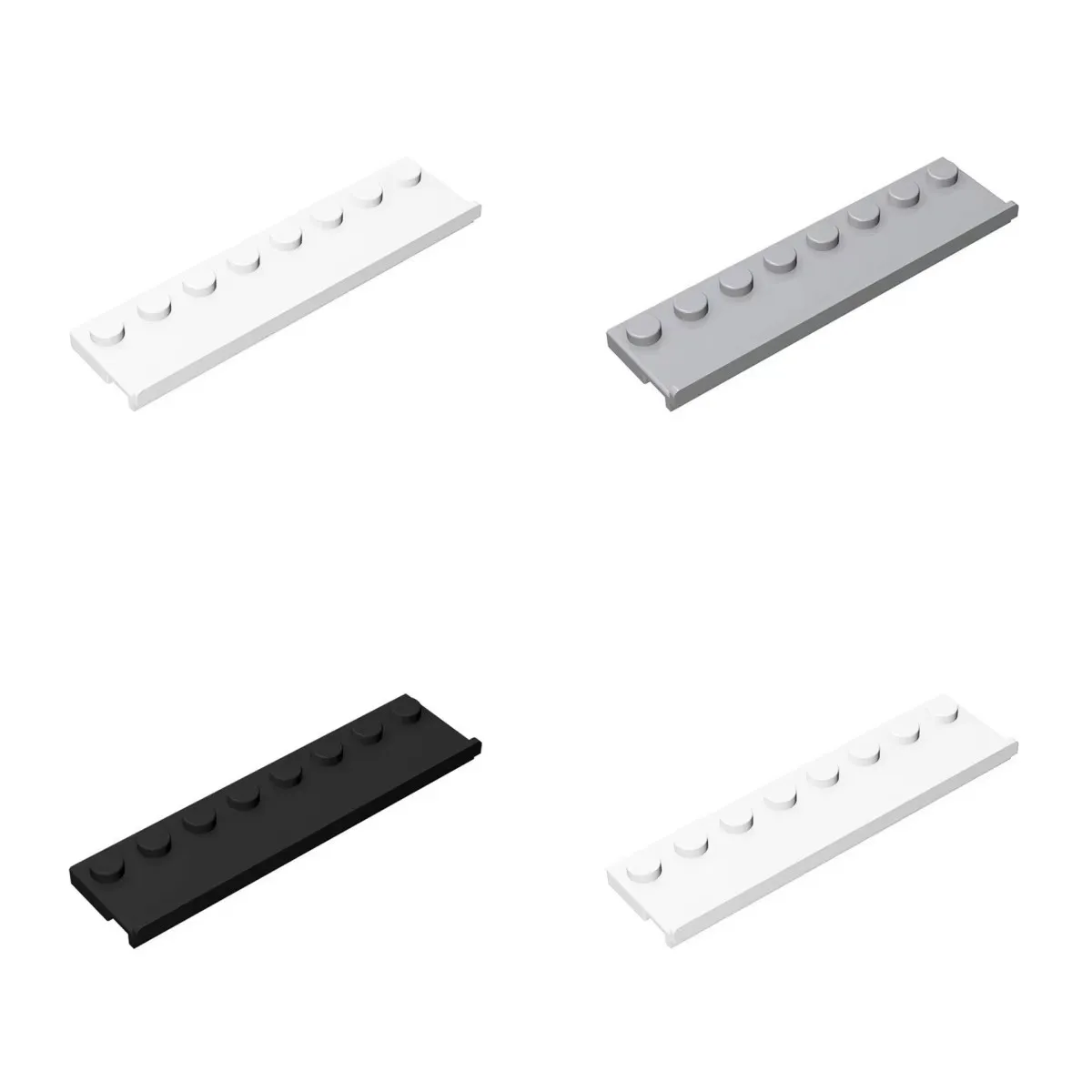 10PCS 30586 블록 액세서리 벽돌 8x2 슬롯 도어 트랙 기술 빌딩 부품 MOC 장난감 DIY 크리스마스 선물
