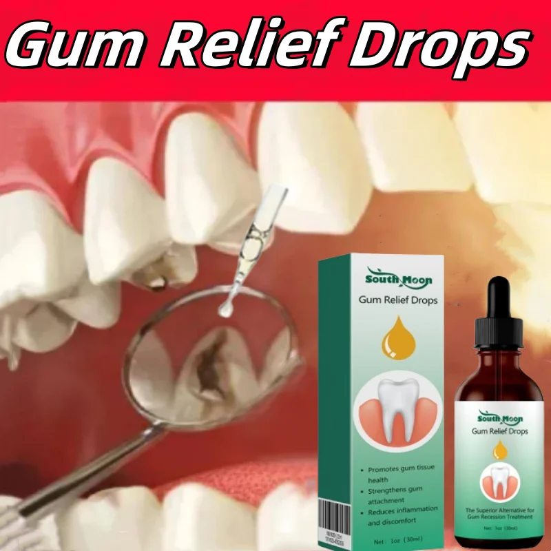 

Gum Repair Treatment Regrowth Relief Drops 30ml Quickly Repair Of Cavities Caries Mousse Teeth Clean Bad Breat Antibacteria 30ml