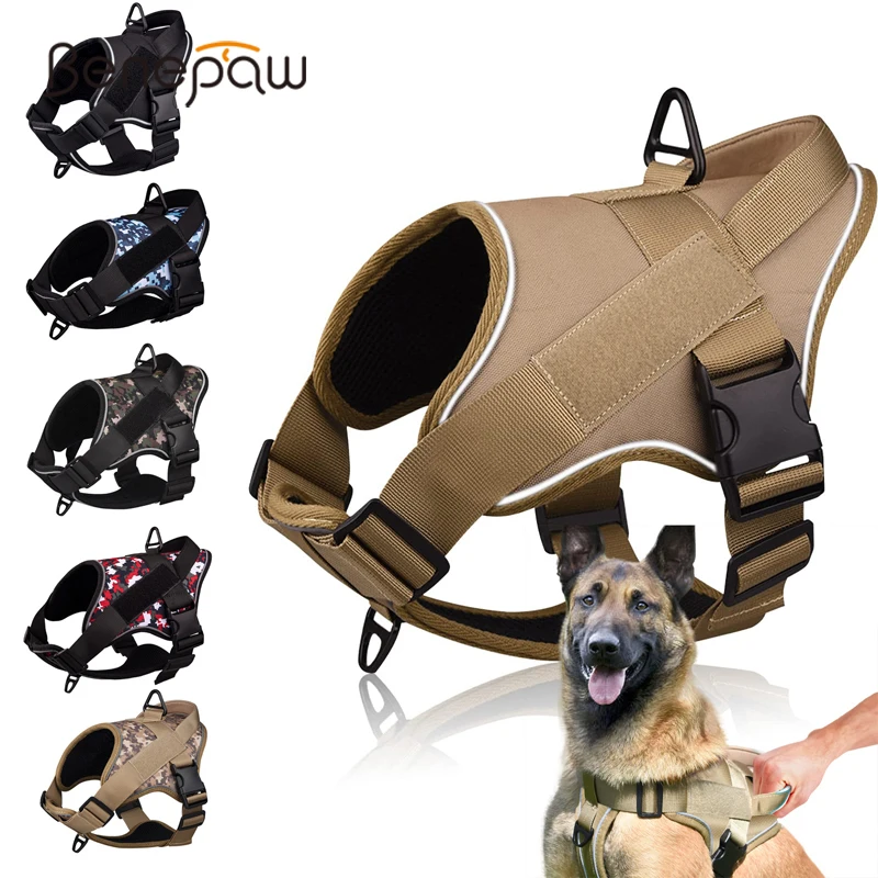 BenepawNoPullDogHarnessDurableTacticalVestAdjustableReflective