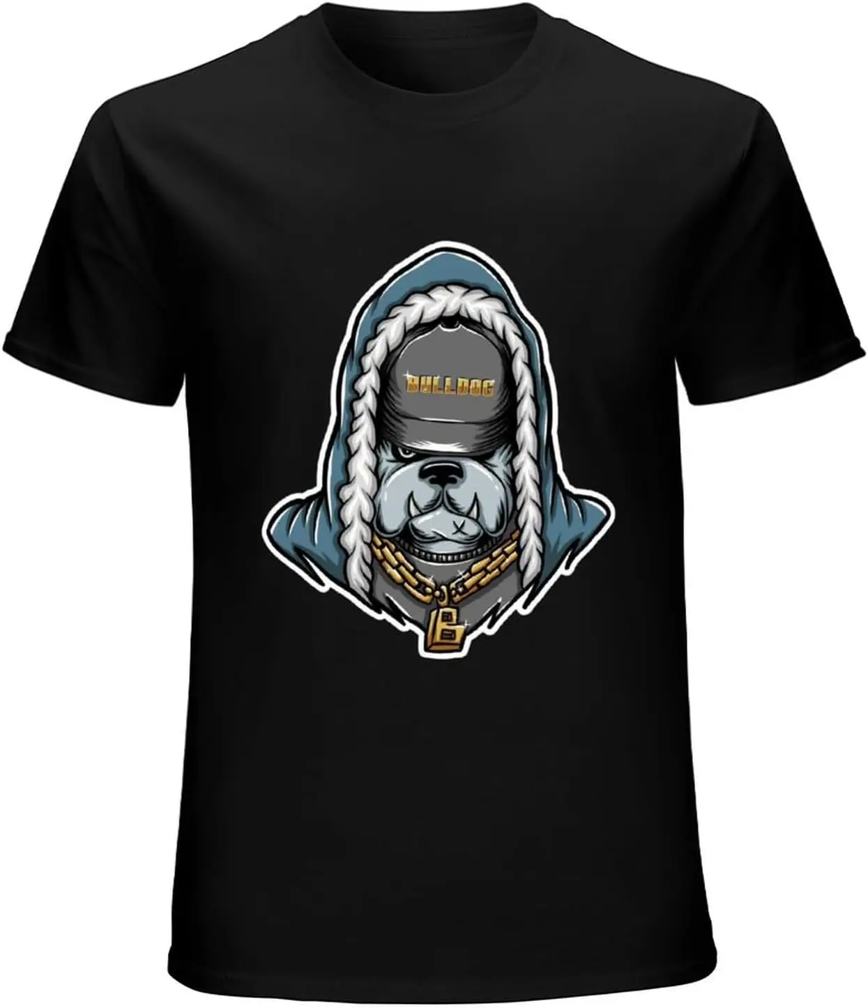 

Classic Bulldog Rap T-Shirt Crewneck Short Sleeve Tees