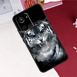 Wild Animal Design Protective Case with Lion, Wolf, Tiger, and Eagle Imagery - Realme C15 (QS1485)