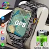 2025 New Rugged Military GPS Smart Watch Men Bluetooth Call Health Monitoring AI Voice Sport Waterproof Smartwatches For Android