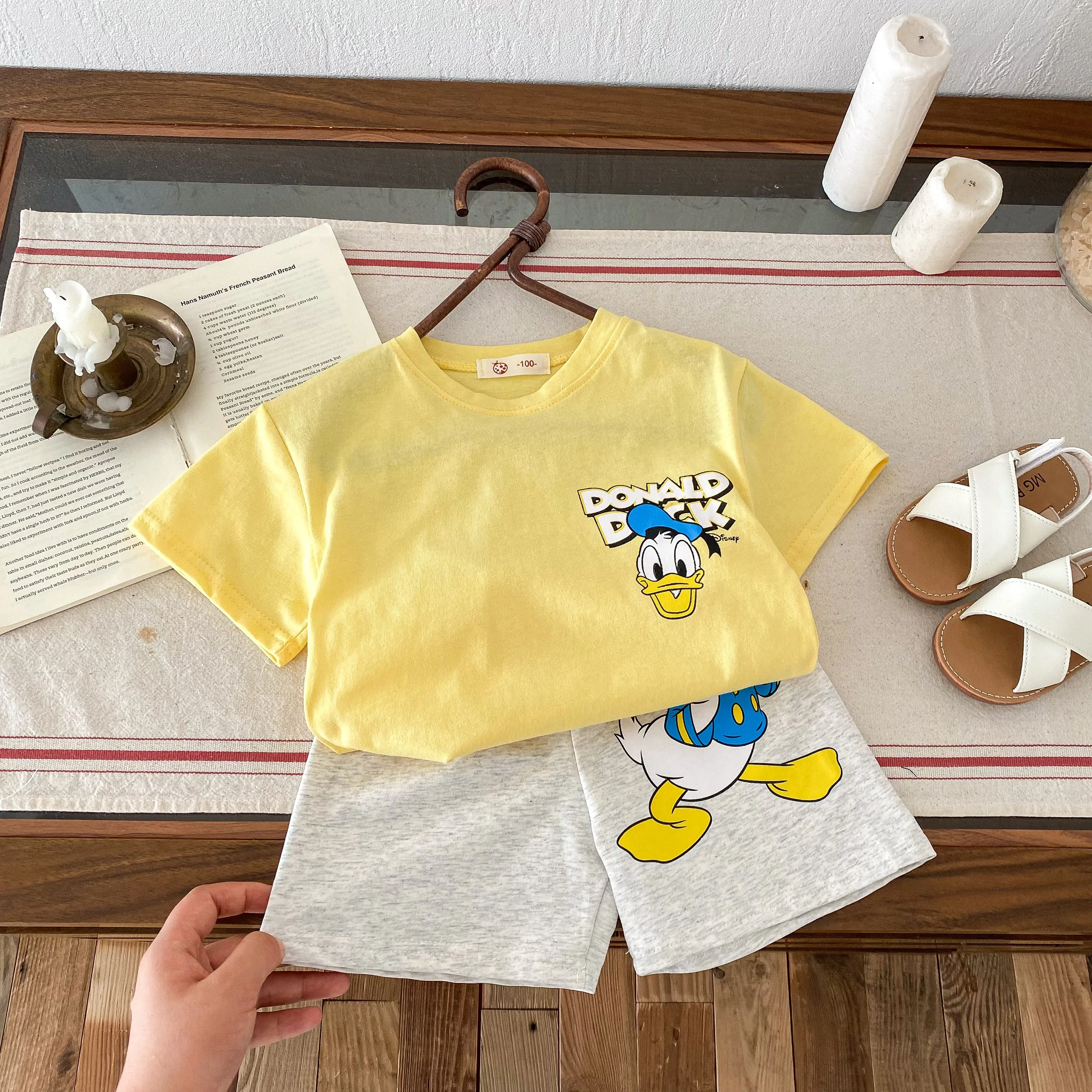 Children's Clothing Children's Short Sleeved Boys And Girls Summer Cartoon Fashion Baby Trend Set Short Sleeved Shorts Set 5