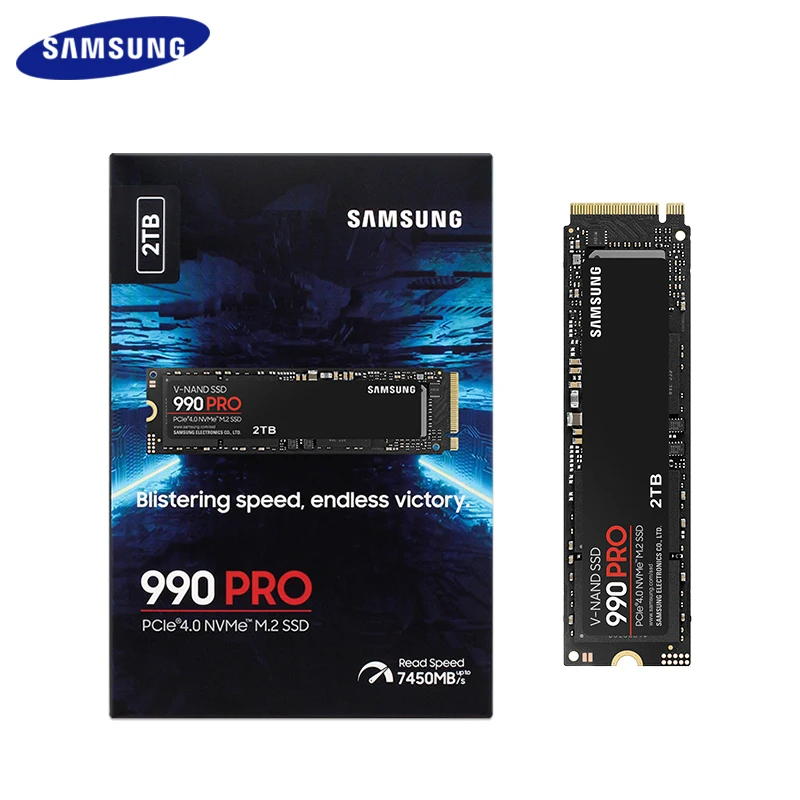 

Оригинальный твердотельный накопитель SAMSUNG SSD 990 PRO, 1 ТБ, рандомный накопитель NVMe, максимальная скорость 7450 Мб/с, высокоскоростной жесткий диск, жесткий диск HD для PS5