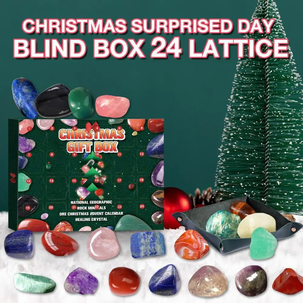 

Christmas Gift for Geology Lovers Geology Rock Advent Calendar 24 Faux Gemstone Gifts for Kids Christmas for Beginner for Kids