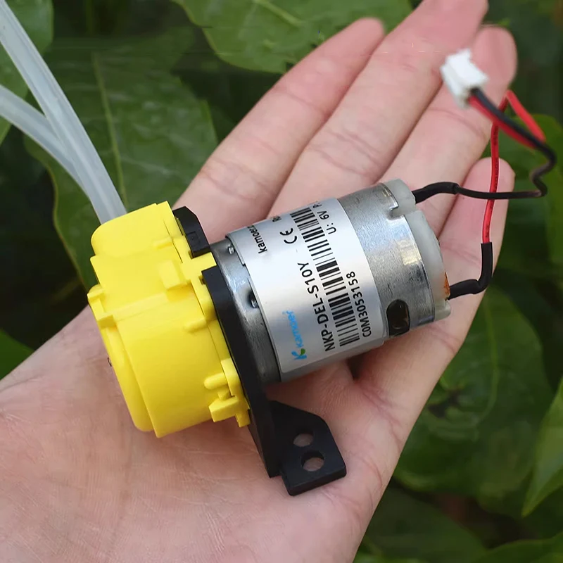 NKP-DEL-S10Y 소형 연동 펌프 5V 6V DC (수족관, 분석 실험실, 잉크 샘플링, 점적 관개용) - 액체 주입용 워터 펌프