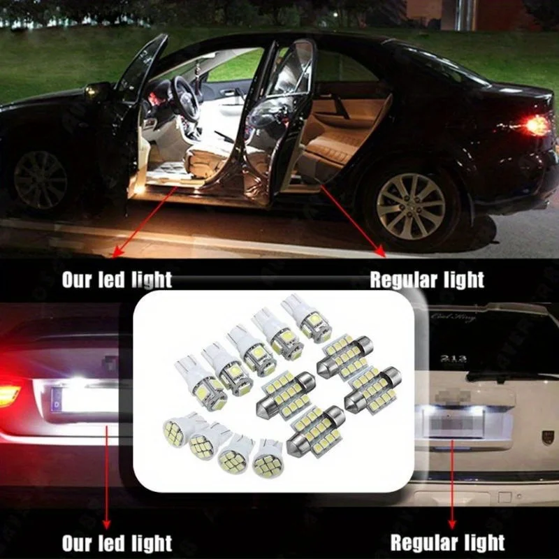 Automobile LED Combination Light 24pcs/Set Automobile LED Combination Light Car Interior Light T10 1156 Width Lamp Double-pointed Reading