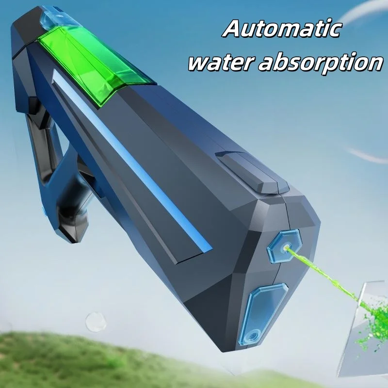 Electric Water Gun With Fluorescence Light Automatic Absorbtion Shooting Water Blaster Battle Game Toy For Summer Beach