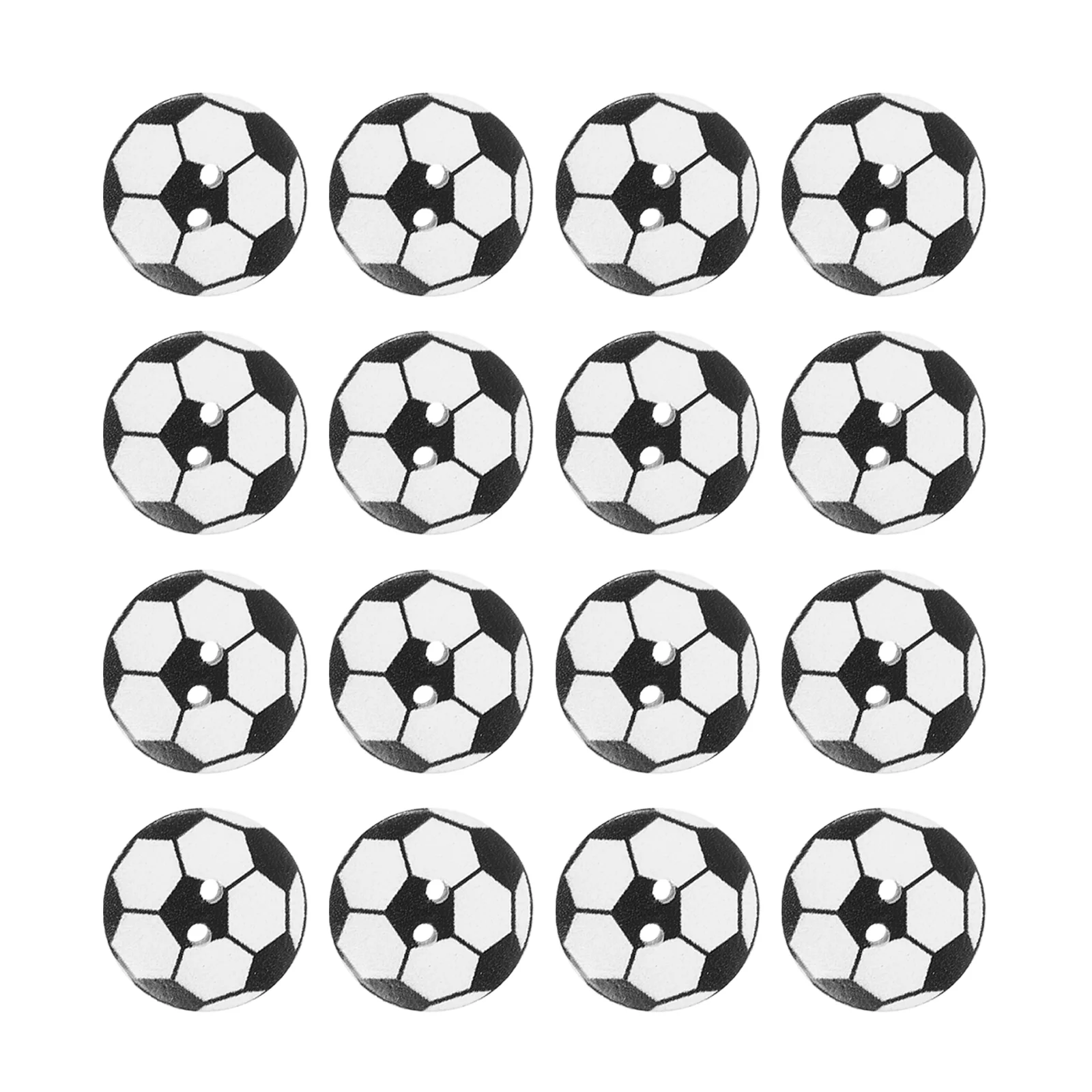 

Wooden Soccer Ball Buttons - 50pcs, 2 Holes, Flatback, for Crafts, Sewing, Knitting, Scrapbooking, DIY Embellishment