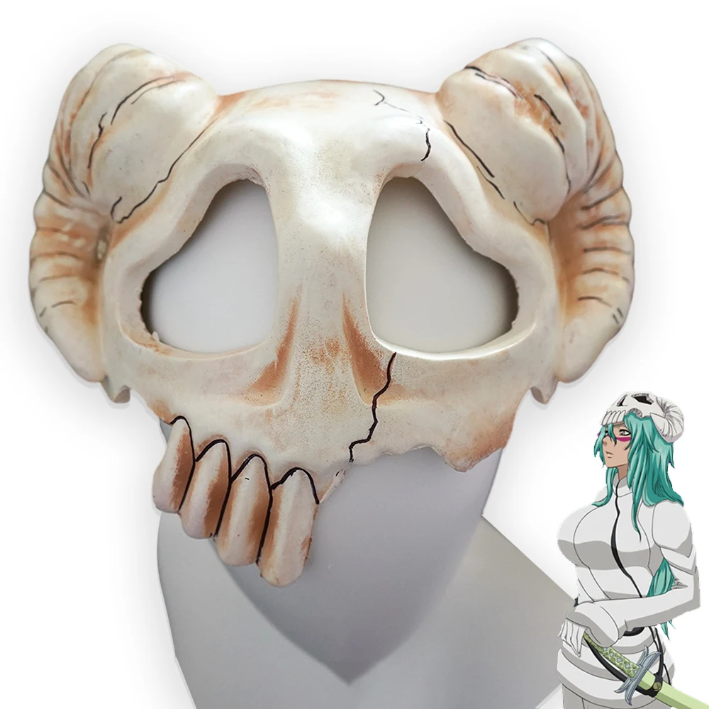 

Halloween Props Anime Bleach Neliel Tu Oderschvank Cosplay Mask Headwear Antelope Skull Helmet Women Men Role Play Accessories