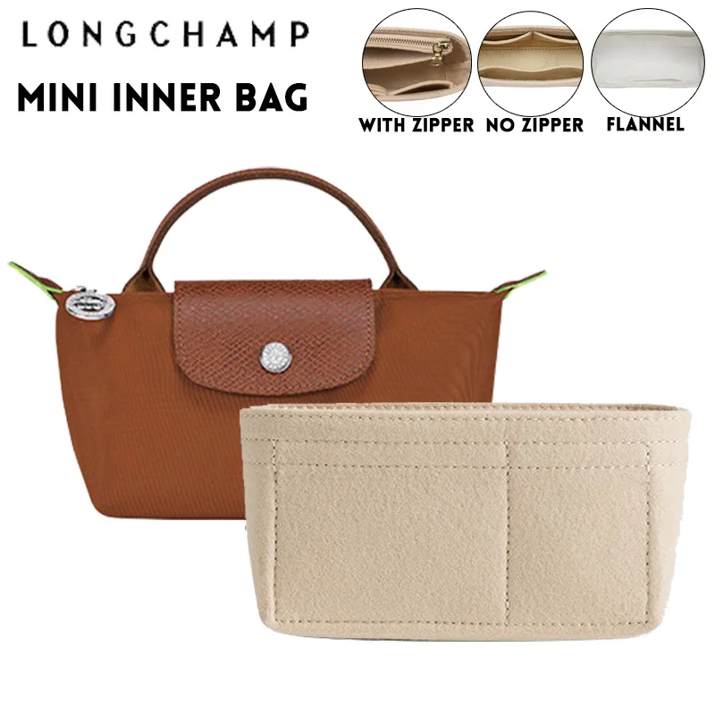 3 Style Bag Organizer For Longchamp Mini Bag Storage Bag The Liner Bag Felt Purse Insert Handbag Liner Bag