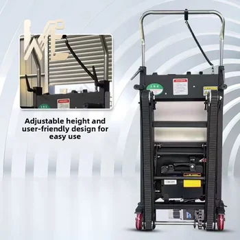 Carrello Saliscale Elettrico Automatico Cingolato Pieghevole per Trasporto Merci