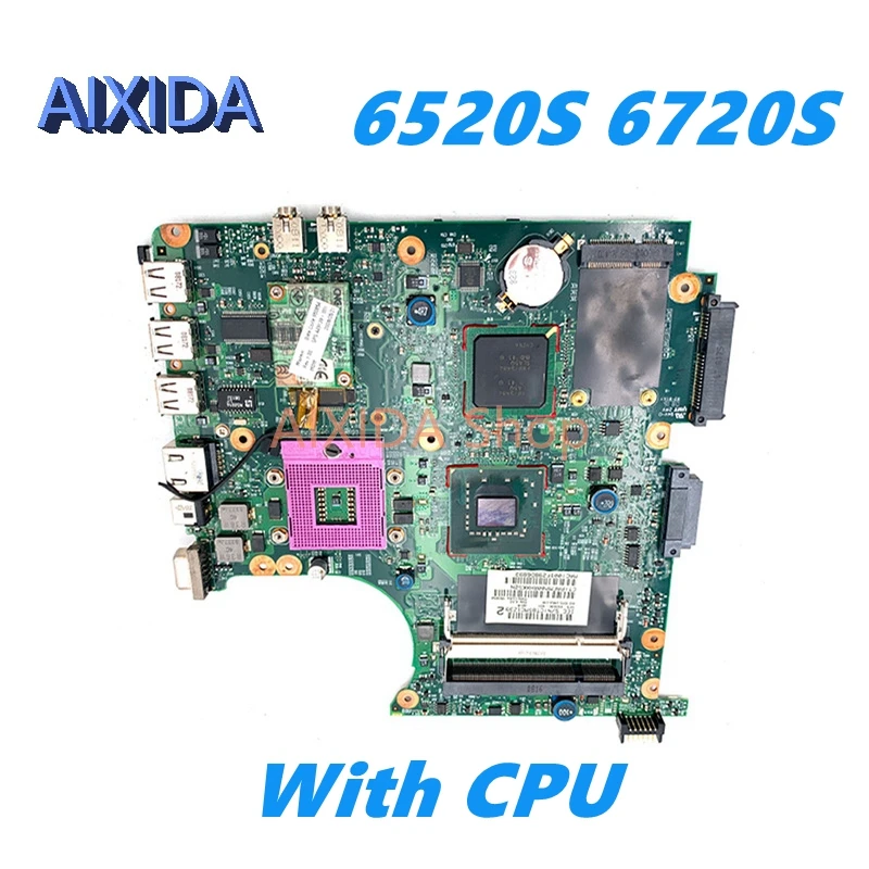 

AIXIDA 456608-001 456608-501 456608-601 материнская плата для ноутбука HP Compaq 6520S 6720S GM965 DDR2, Бесплатная материнская плата для процессора, полный тест
