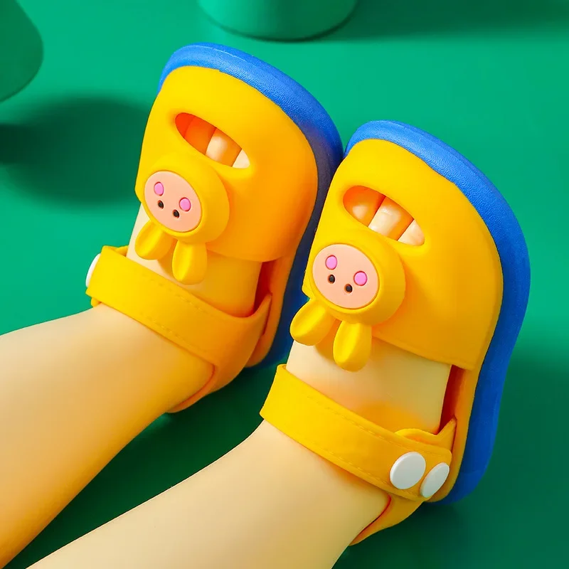 Children's Sandals Soft Bottom Anti-Slip Baby Toddler Boys Girls Summer Cartoon Slippers Comfortable Footwear for Kids