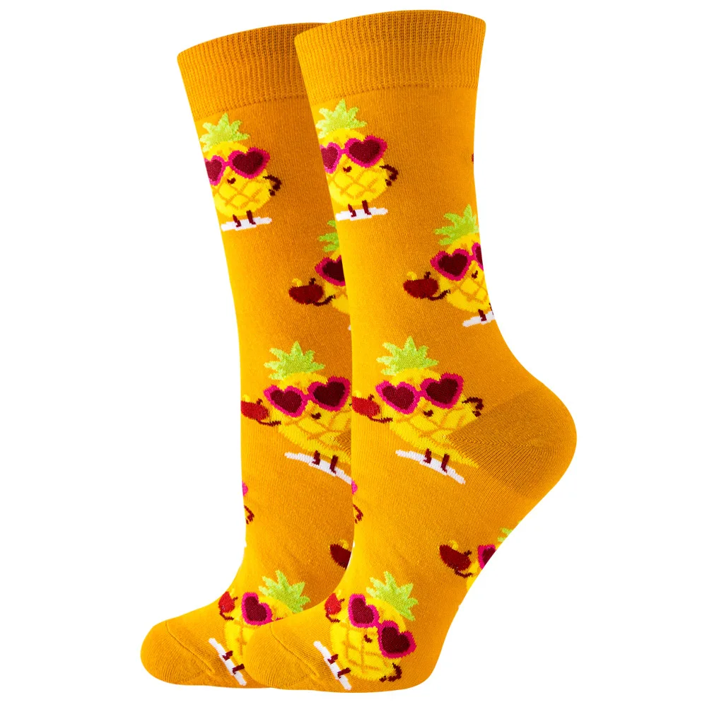 Whimsical Cartoon Animal Pattern Cotton Socks - Unisex Kawaii Style