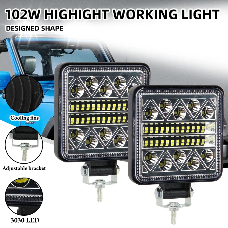 LED Light Bar 102W สำหรับรถยนต์และรถบรรทุก