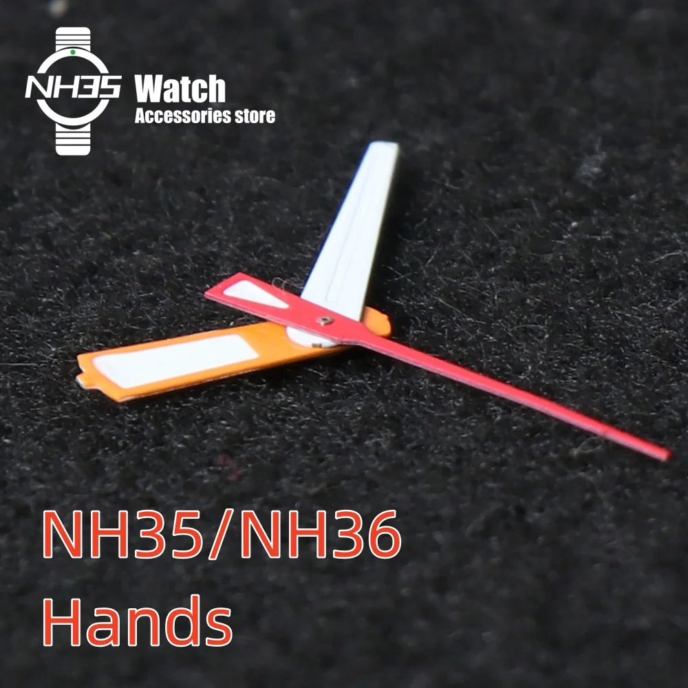 NH35 Watch Accessories 7*11*12mm Hand for Seiko NH35 NH36 NH38 Movement Watch Needle Hands Green Luminous Orange Red White
