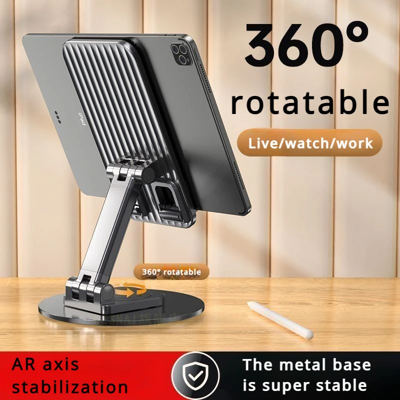 

Metal mobile phone holder rotatable desktop ipad holder mobile phone universal tablet stand folding live lazy