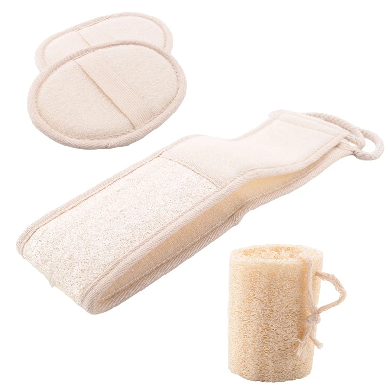 

Exfoliating Loofah Bath Sponge Sets,Loofah Back Scrubber,Body Scrub,Face Clean Loofah Pad,For Shower,Body Wash,Face Wash