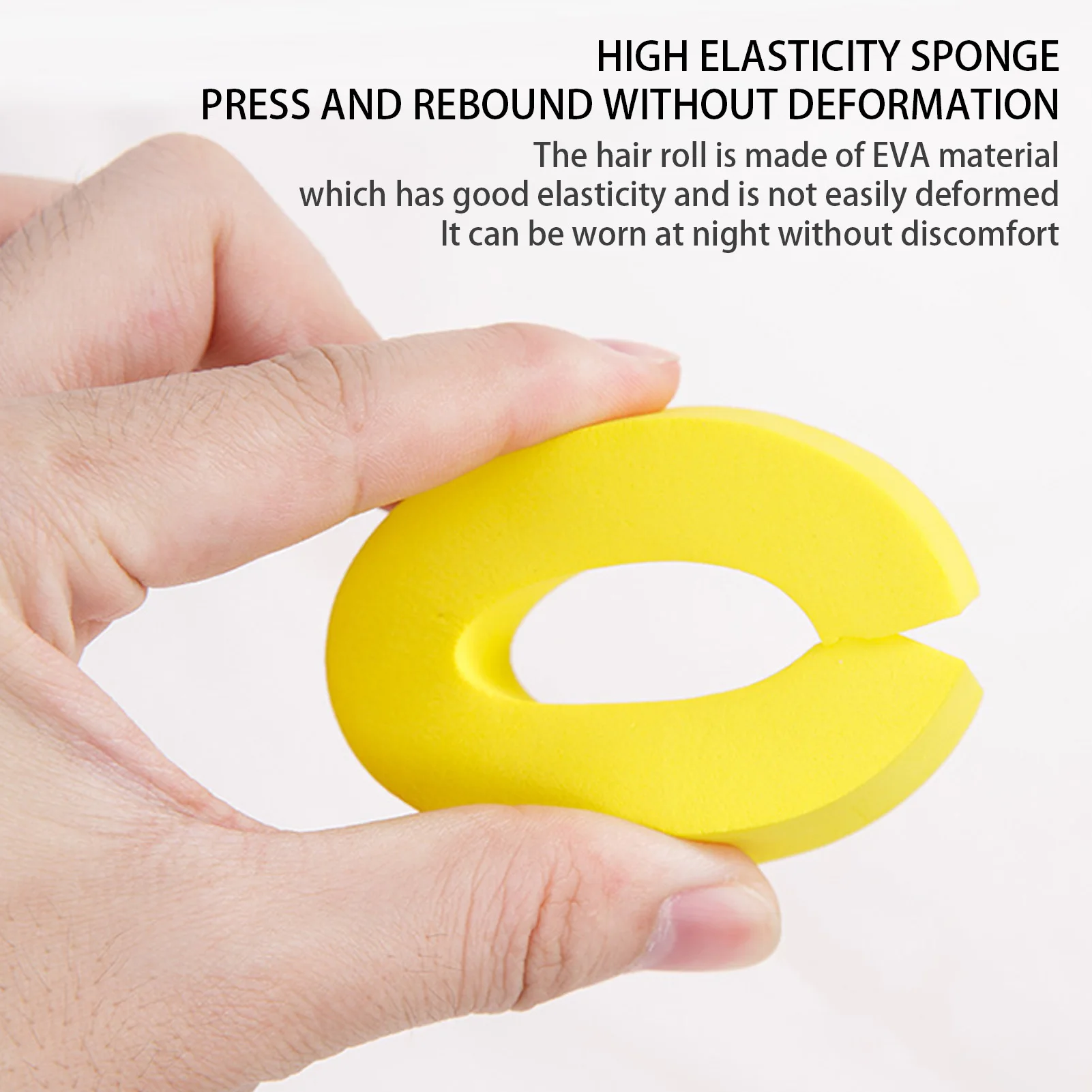6/12pcs New C-Shaped Sponge Hair Roller Natural Volumizing Overnight Heatless Hair Curl Portable Sleep Hairdressing Styling Tool