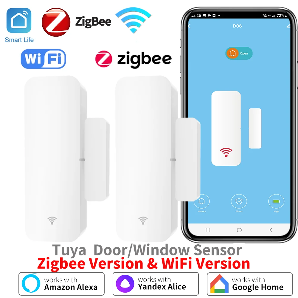 Smart WiFi Door & Window Security Sensor with Alarm