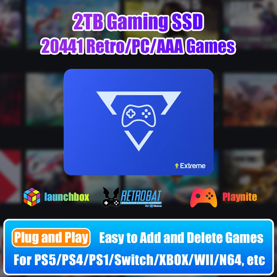Playzone 2T Game SSD With 20400+ Games 3 System in 1 Playzone