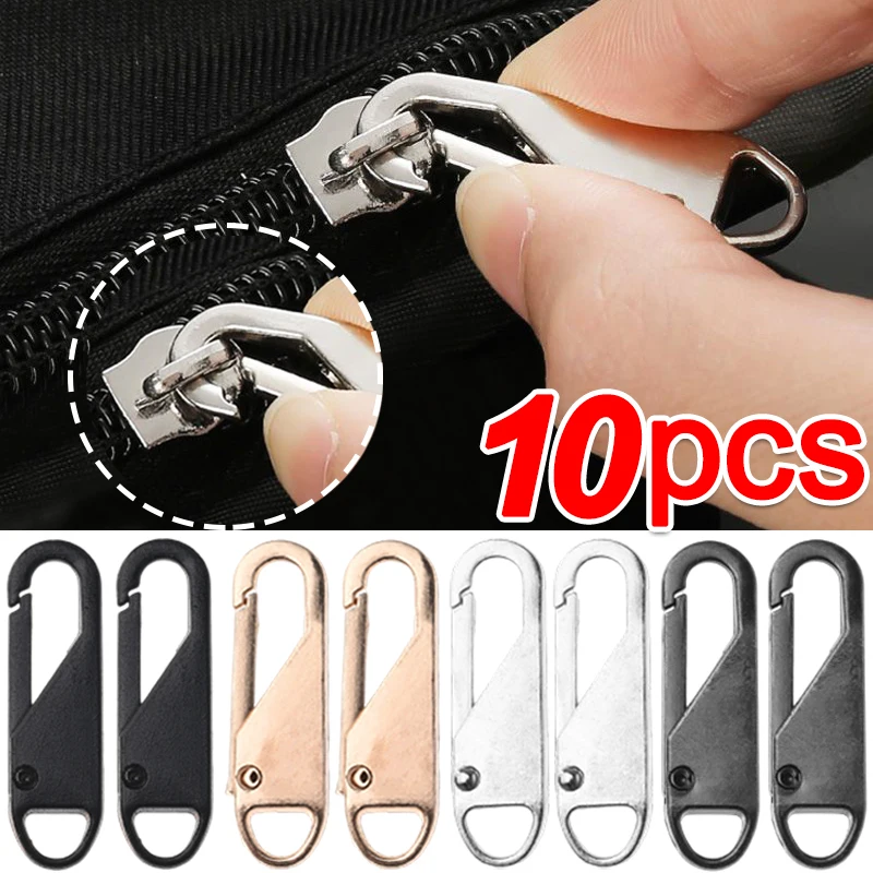 Zipper Slider 1-10Pcs Zipper Slider Puller Instant Zipper Repair Bag Replacement Bad Buckle Travel Bag Suitcase Head DIY Sewing Craft
