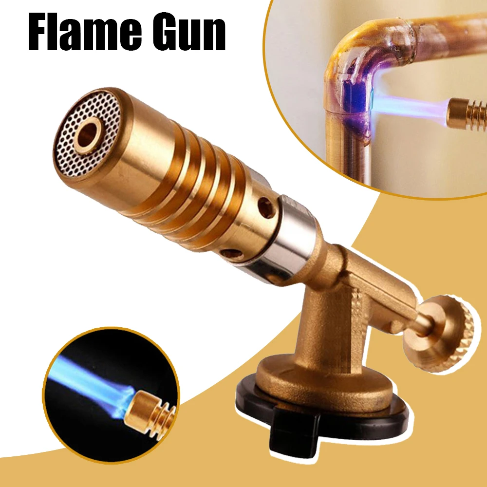 PortableWeldingTorchGasBurnerFlameGunHighTemperatureBrass