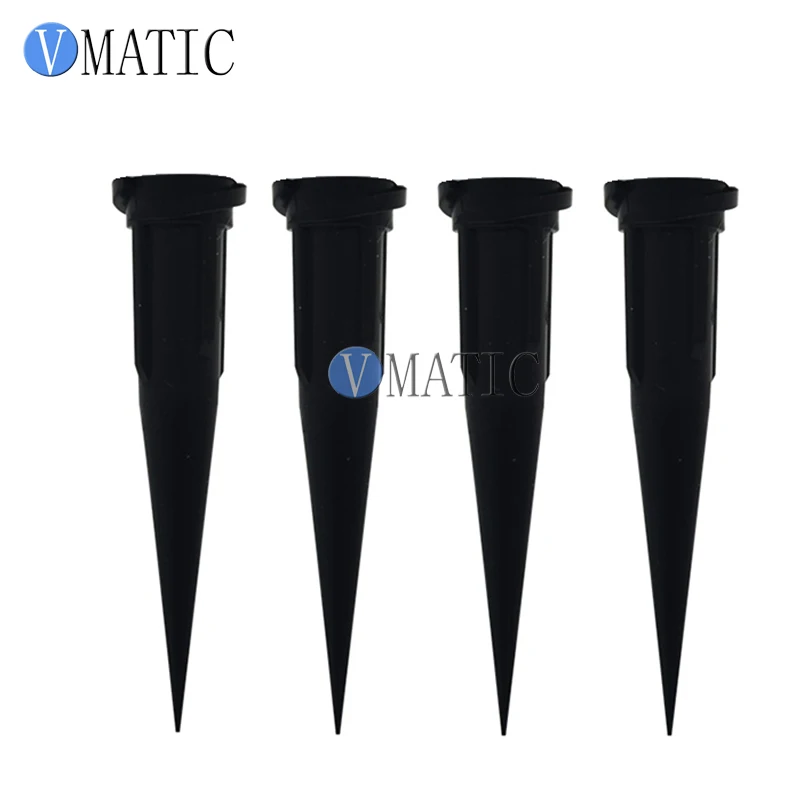 Dispensing Needle 100Pcs 27G TT Glue Dispensing Tapered Tips Black Plastic Needles