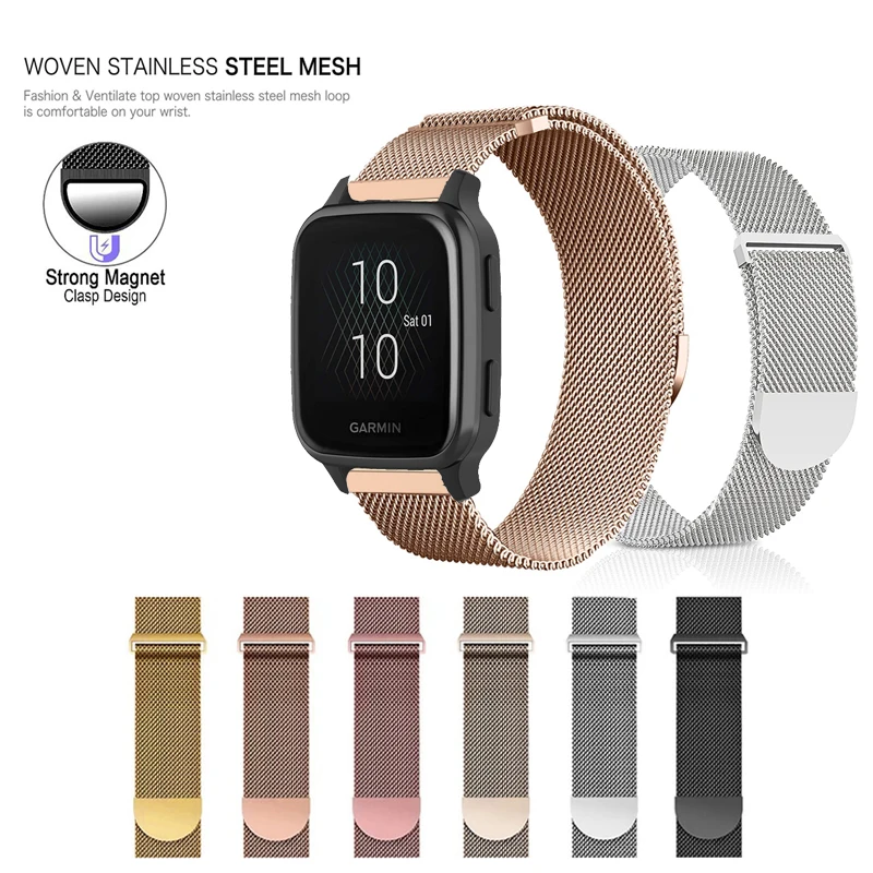 Stainless Steel Breathable Milanese Watch Band, 20MM