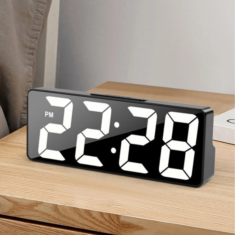 LED Digital Alarm Clock with Temperature Display