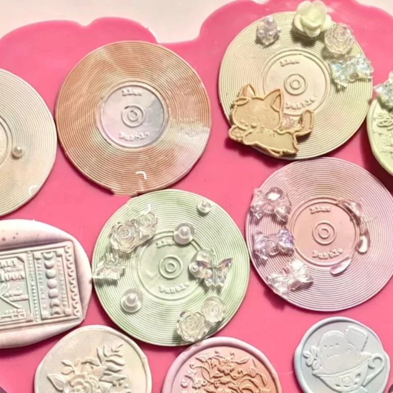 In Stock Diy Creative Toy Cd Record Fire Seal Seal Head Children'S Handmade Fine Carved Copper Dream Relief Fixed Nebula Mystery