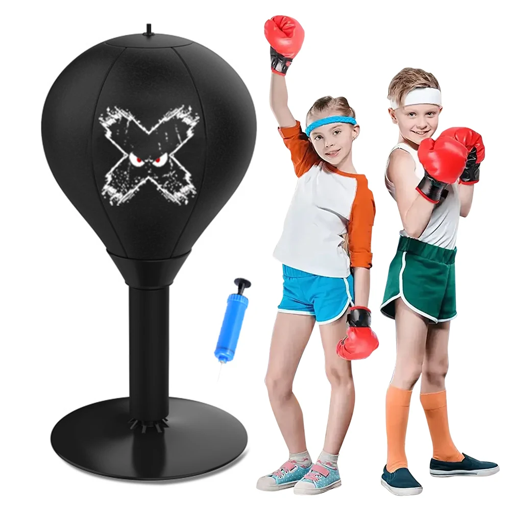 Desktop Punching Bag Boxing Training Punching Bag with Suction Cup Desk Boxing Punch Ball Funny Portable Speed for Office