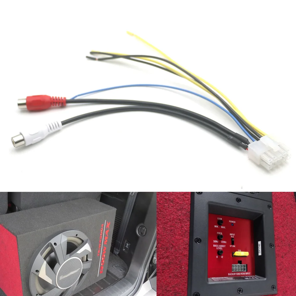 10ピン充電器付きカーステレオアンプ,パイオニア用rcaアダプター