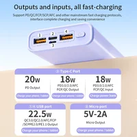 100000 мАч, 140 Вт, внешний аккумулятор большой емкости PD 22,5 Вт, сверхбыстрая зарядка, портативное зарядное устройство для iPhone 12-17, Samsung 2026 — изображение 3