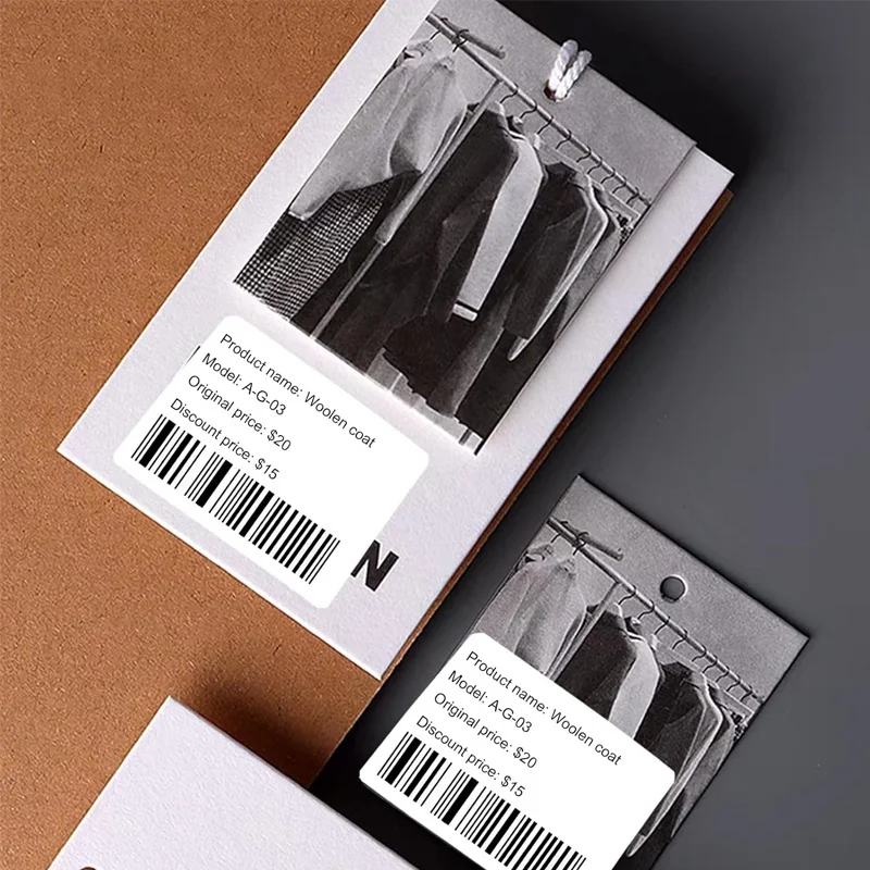 변색 방지 50x30mm M110용 감열 라벨, 방수 내구성 주소 배송 스티커, 소매점 선반 태그 용품