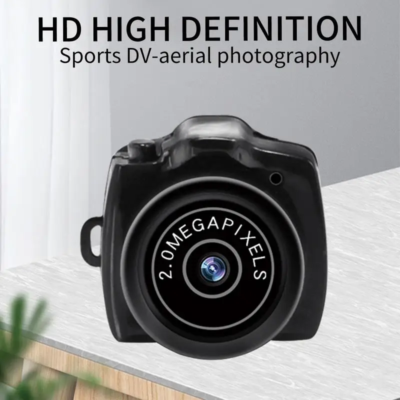 충전식 HD 카메라 DV, DVR 미니 Y2000, 인터넷 채팅 스포츠 캠코더, 640P480P, 걸이식 스트랩 포함, 초급 친구