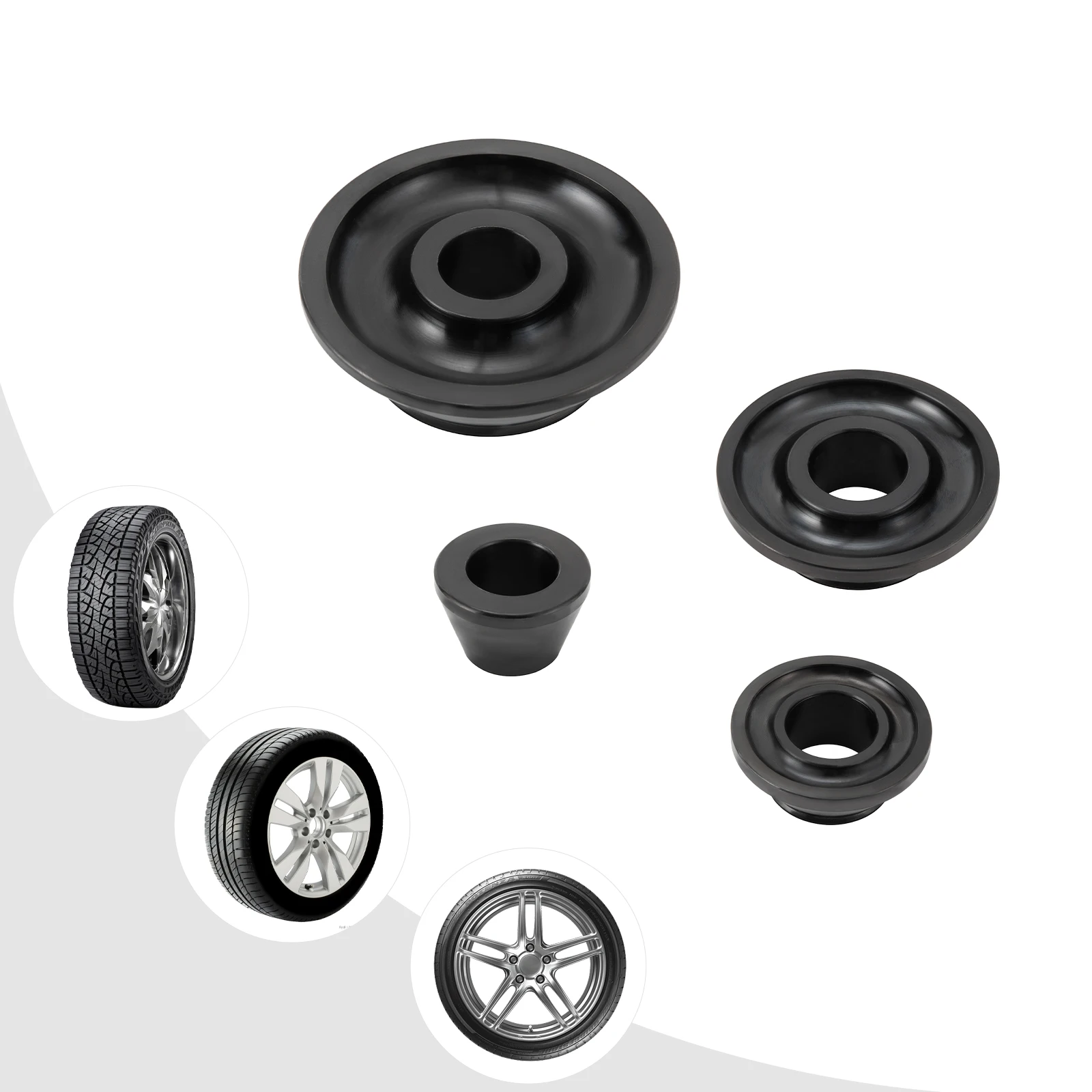 Tire Balancing Machine Cones 4pcs Tire Balancing Machine Cones Set 36mm Standard Shaft for Car