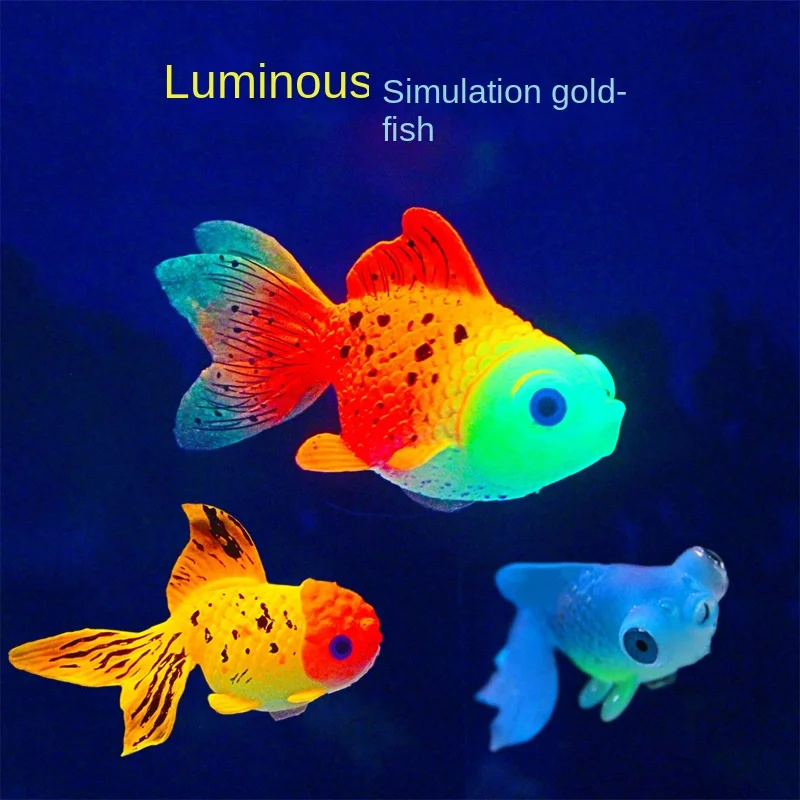 

Luminous Simulation Large Goldfish Marine Jellyfish Aquarium Landscape Decoration Aquarium Silicone Fish Aquarium Accessories