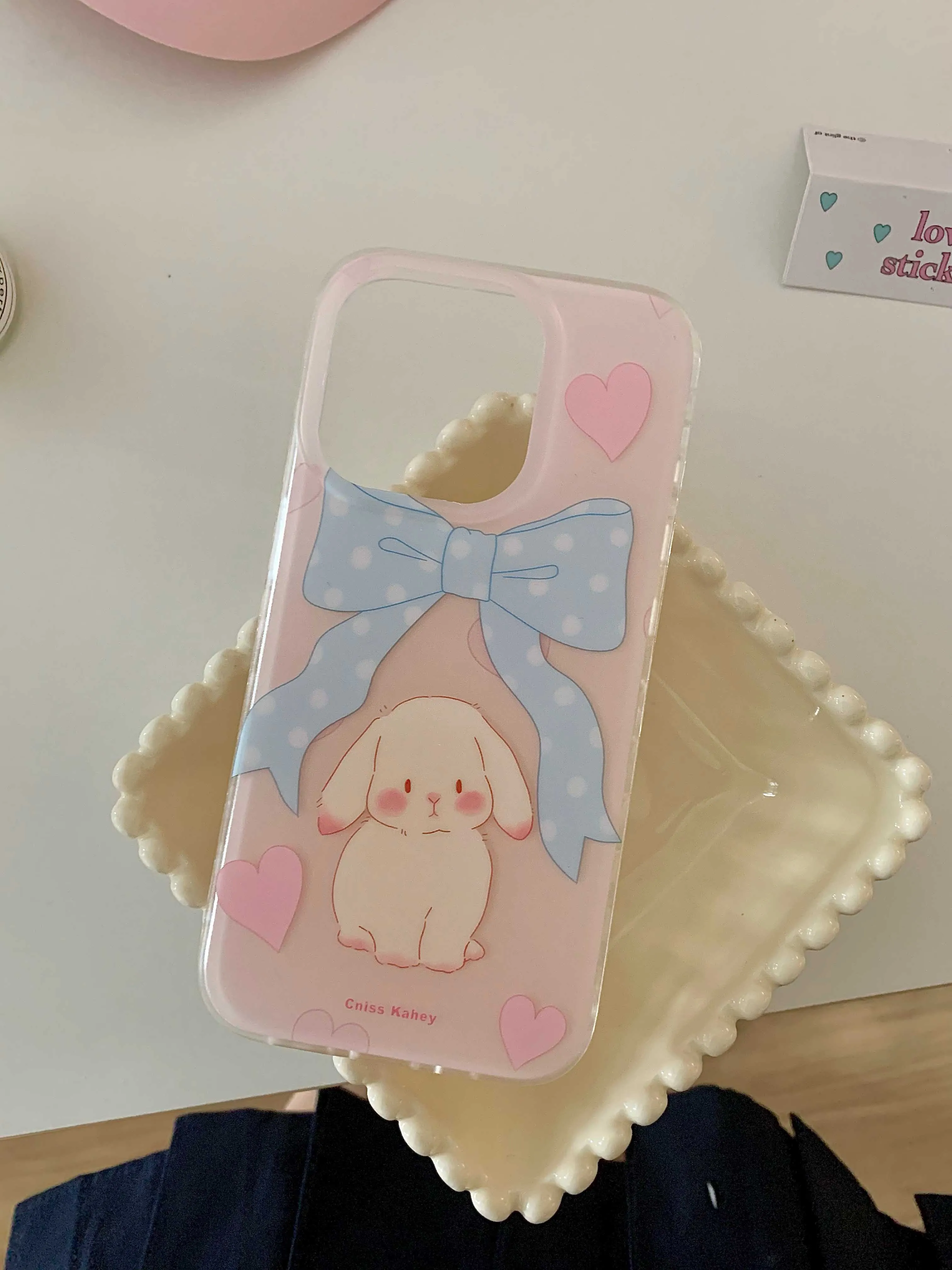 Angel Rabbit Chain Phone Case for iPhone