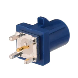 Superbat Car Antenna Fakra C Blue/5005 Male PCB Mount Straight RF Coaxial Connector for GPS Telematics or Navigation