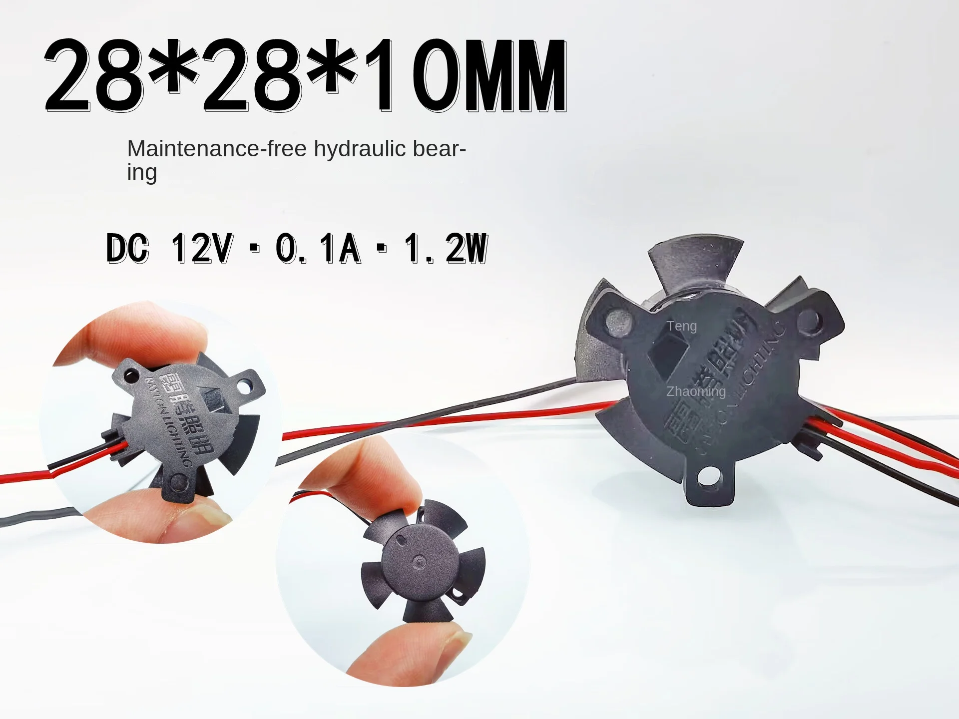 Brand-new 28*10MM hydraulic bearing 12V 0.1A isosceles mute 3010 graphics card 2.8CM hole spacing 19MM fan