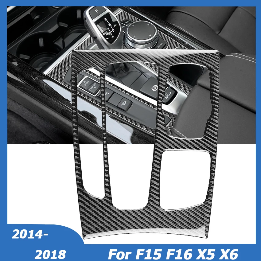 

Для BMW X5 X6 F15 F16 2014 2015 2016 2017 углеродное волокно внутренняя коробка переключения передач панель Крышка отделка стикер автомобильные аксессуары
