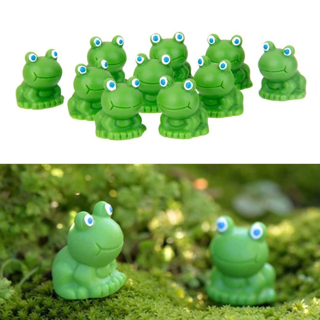 50/100pcs Mini Frogs Resin Figurines, Mini Animals Miniature Resin Frogs  Cute Frogs Fairy Garden Moss Landscape Ornaments