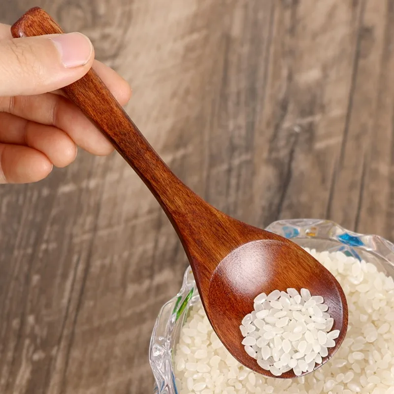 1/20x Reusable Wooden Spoons for Dinner Coffee Milk Dessert Home Kitchen Spice Condiment Salt Sugar Spoon Tableware Accessories